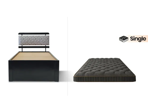 Siesta Single Bed with 4 Inches Mattress